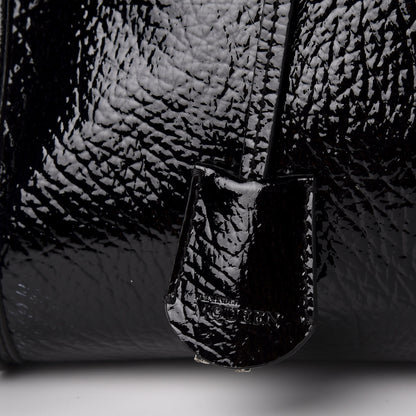 Alexander McQueen Patent Small Eyelet Padlock Skull Tote Black 10 of 11
