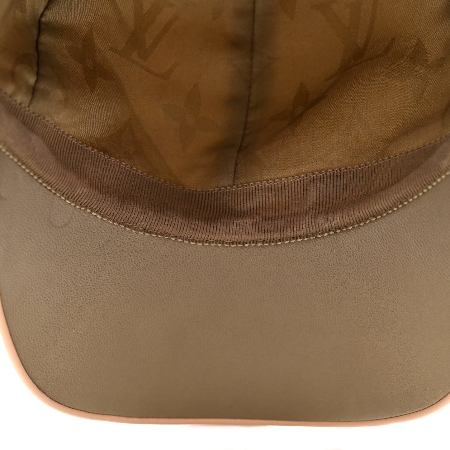 Polyester Silk Monogram LV Get Ready Cap M Beige