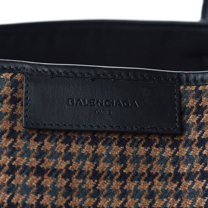 Balenciaga Wool Houndstooth S Navy Cabas 6 of 9