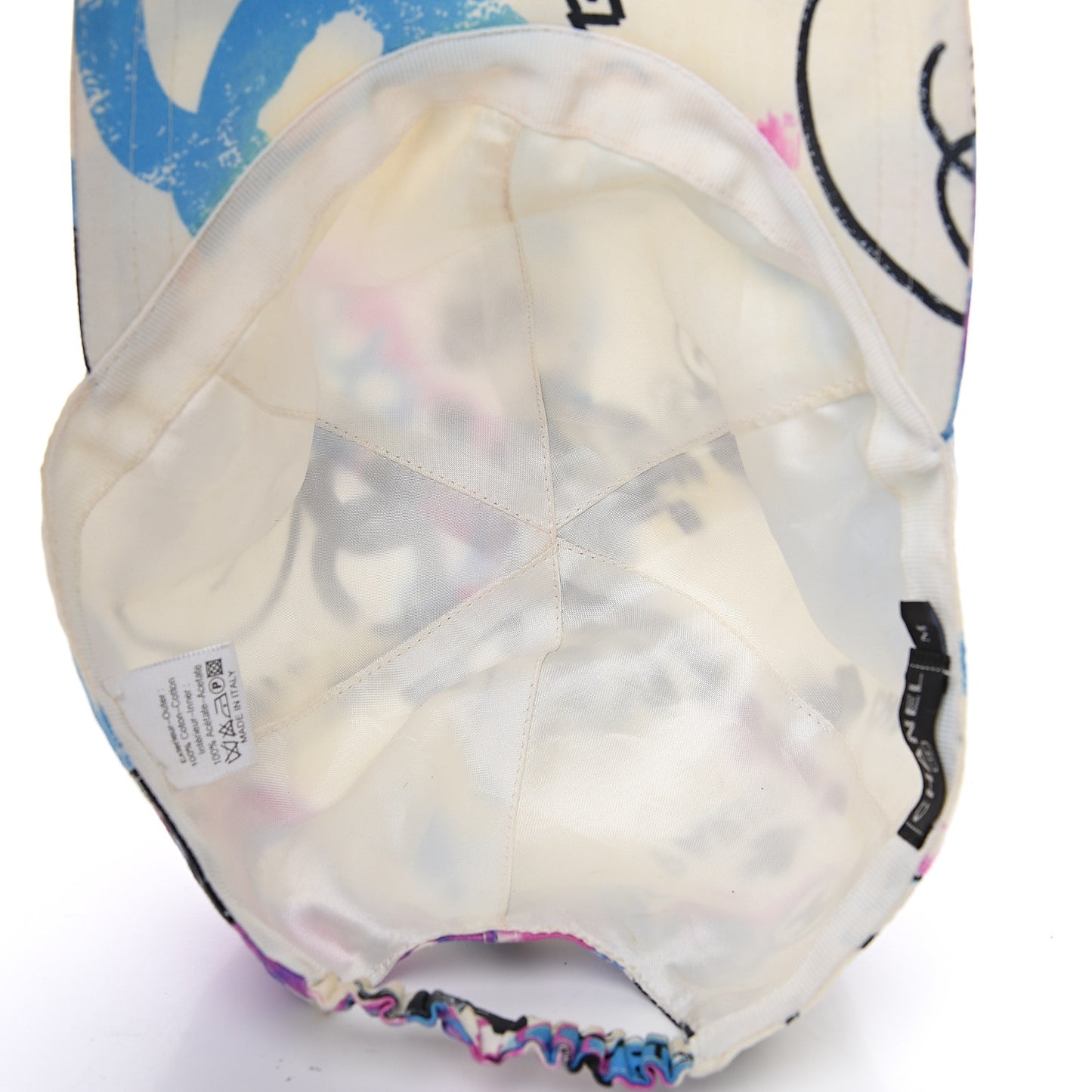 Canvas Printed Graffiti CC Cap Hat M Ivory Multicolor
