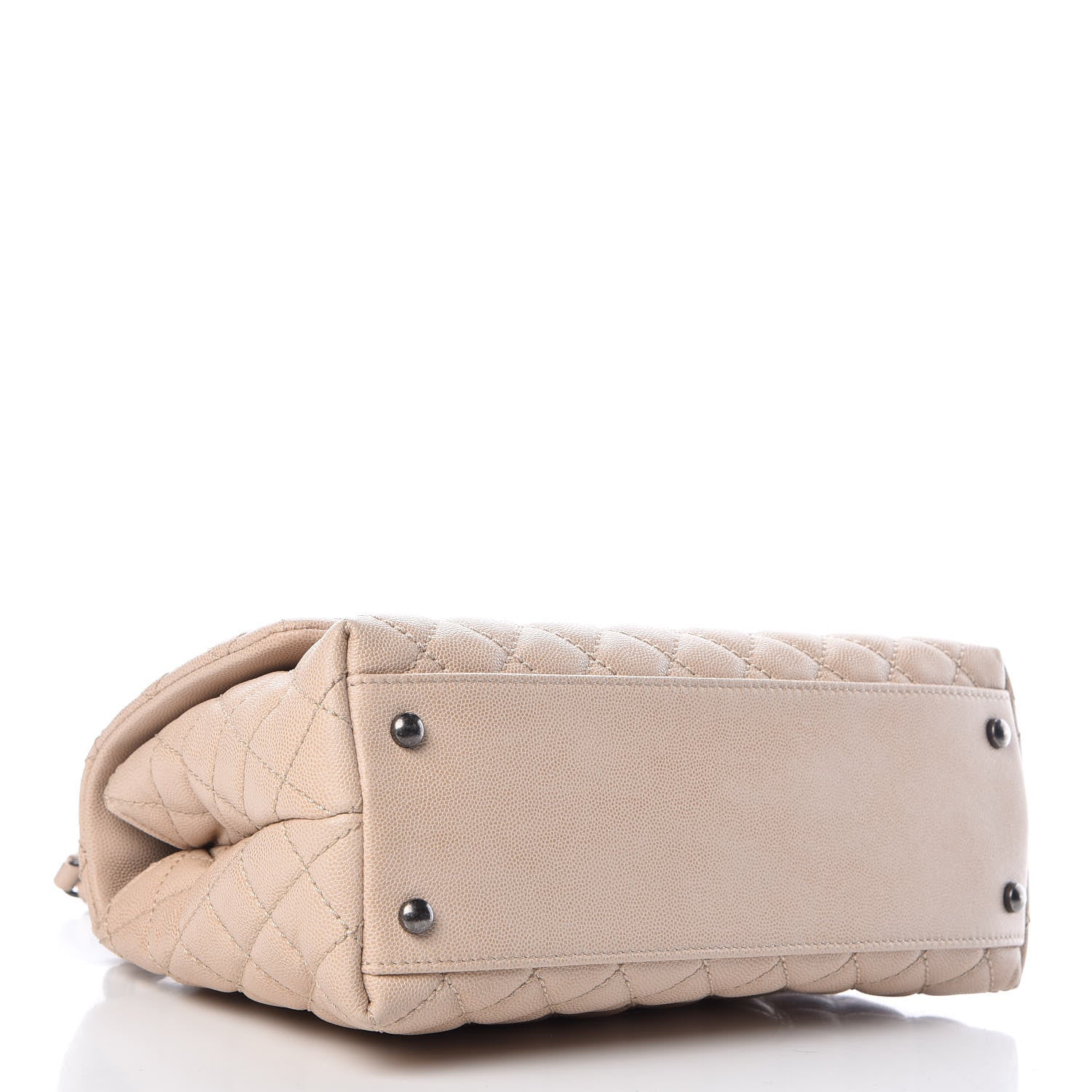 Chanel Caviar Quilted Small Coco Handle Flap Light Beige 4 of 10