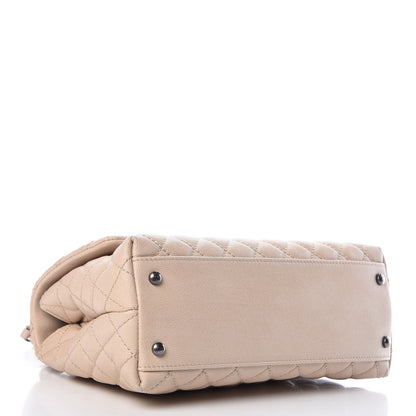 Chanel Caviar Quilted Small Coco Handle Flap Light Beige 4 of 10