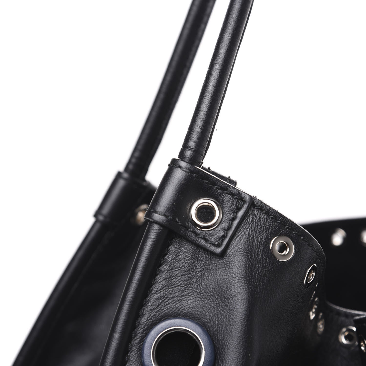 Proenza Schouler Soft Calf Medium Grommet Studded Tote Black 9 of 10