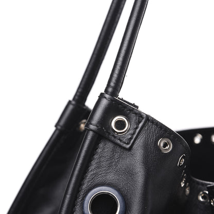 Proenza Schouler Soft Calf Medium Grommet Studded Tote Black 9 of 10
