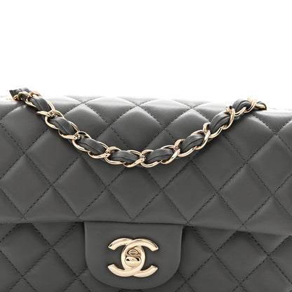 Chanel Lambskin Quilted Mini Rectangular Flap Dark Grey 8 of 12
