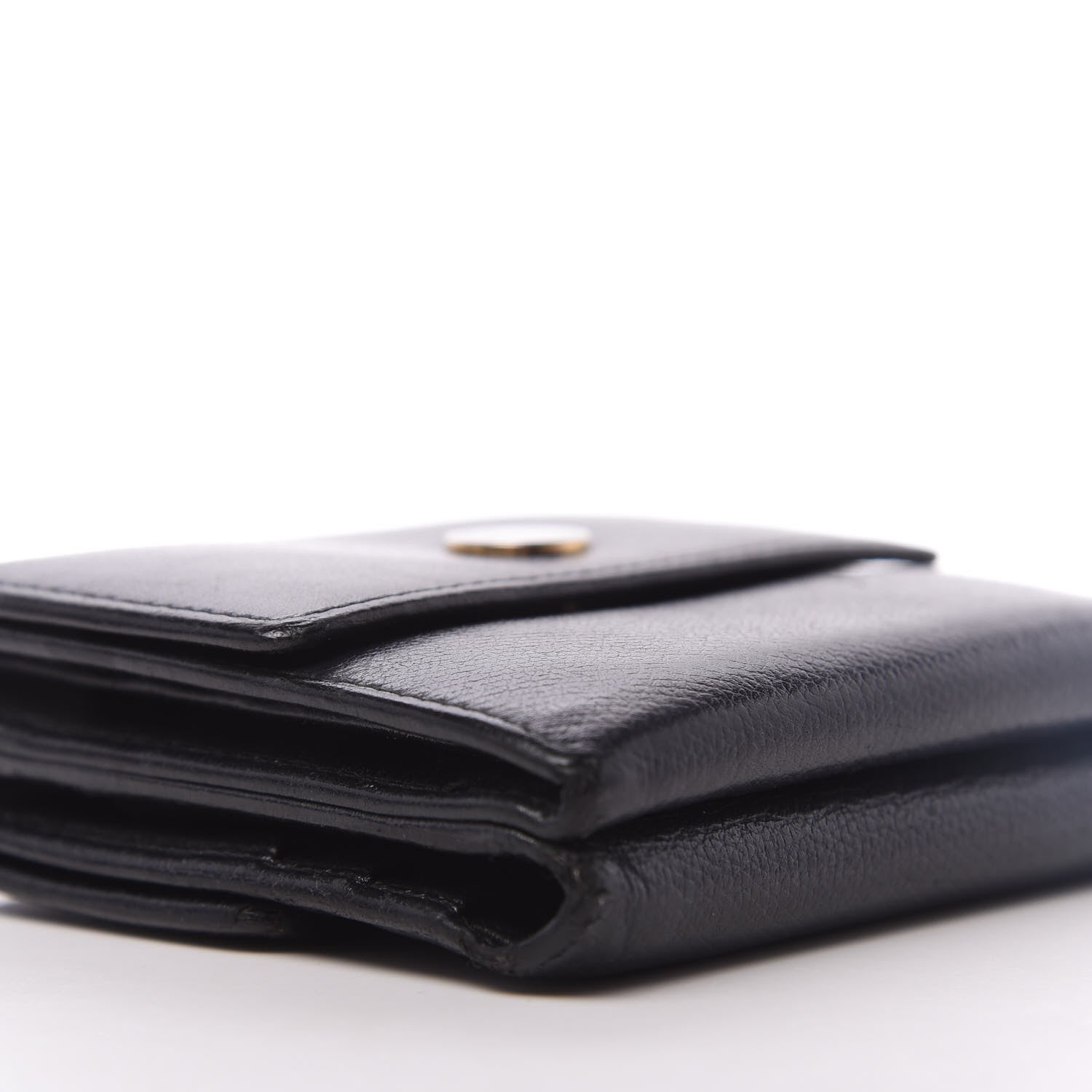 Chanel Grained Calfskin CC Button Flap Wallet Black 8 of 9