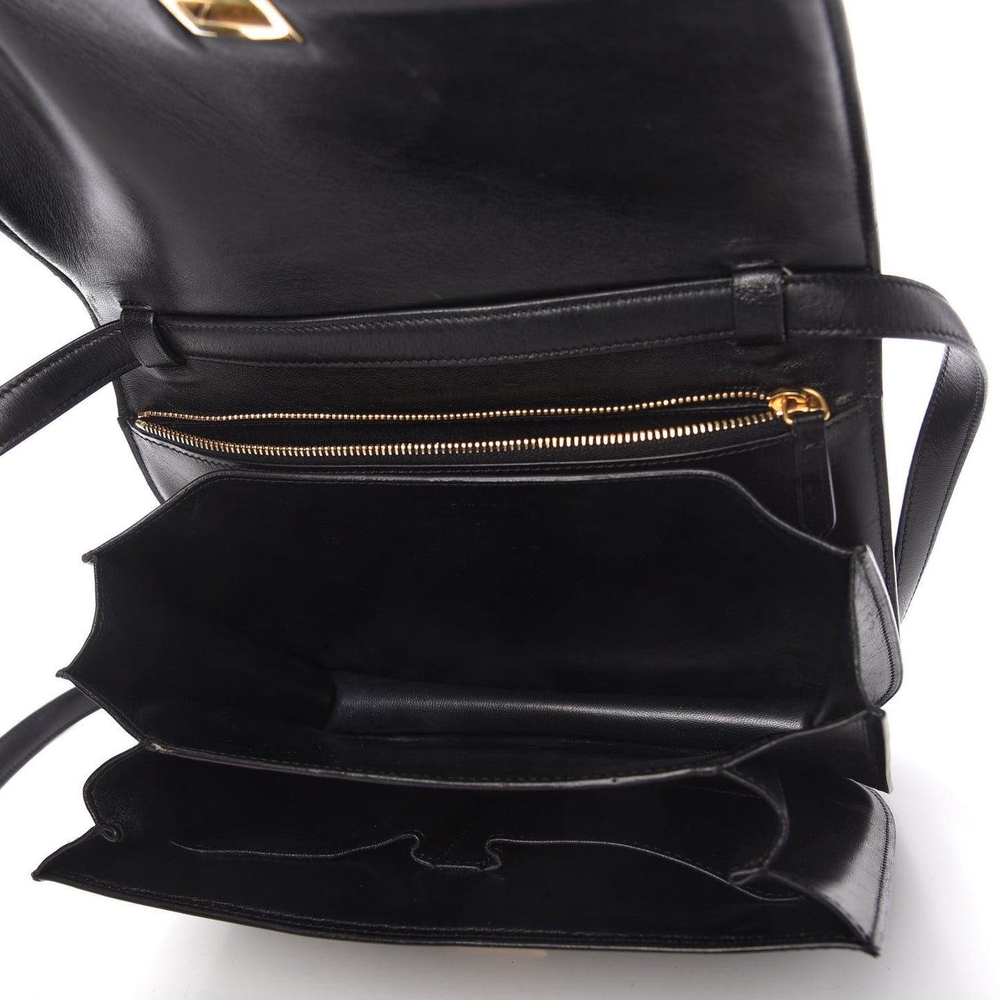 Box Calfskin Medium Classic Box Flap Bag Black