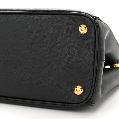 Prada Saffiano Small Galleria Double Zip Tote Black 9 of 9