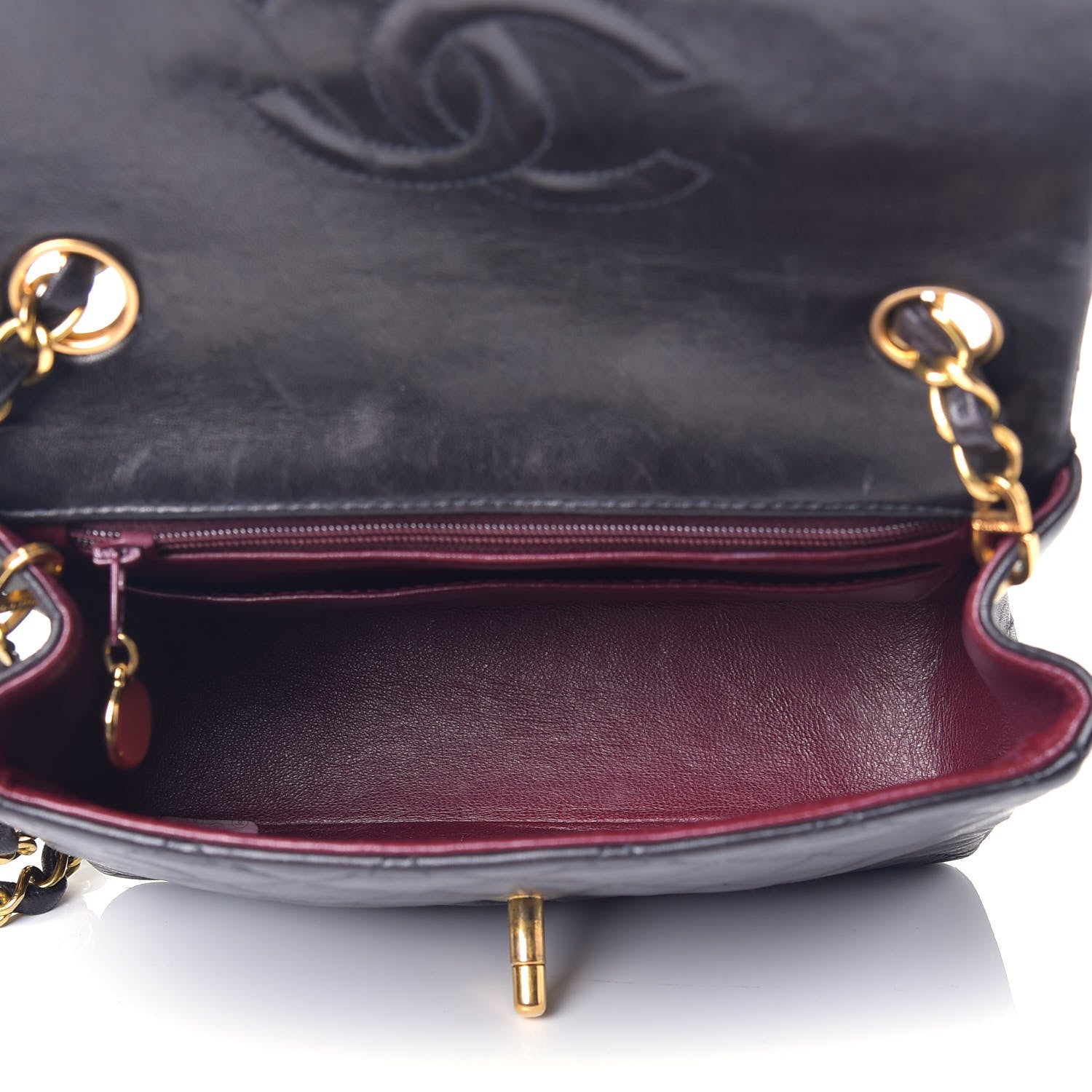 Chanel Lambskin Quilted Mini Square Flap Black 5 of 9