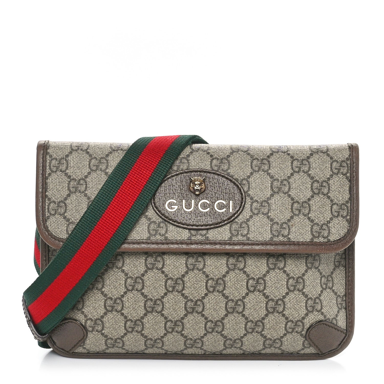 Gucci GG Supreme Monogram Neo Vintage Web Belt Bag Brown 1 of 11