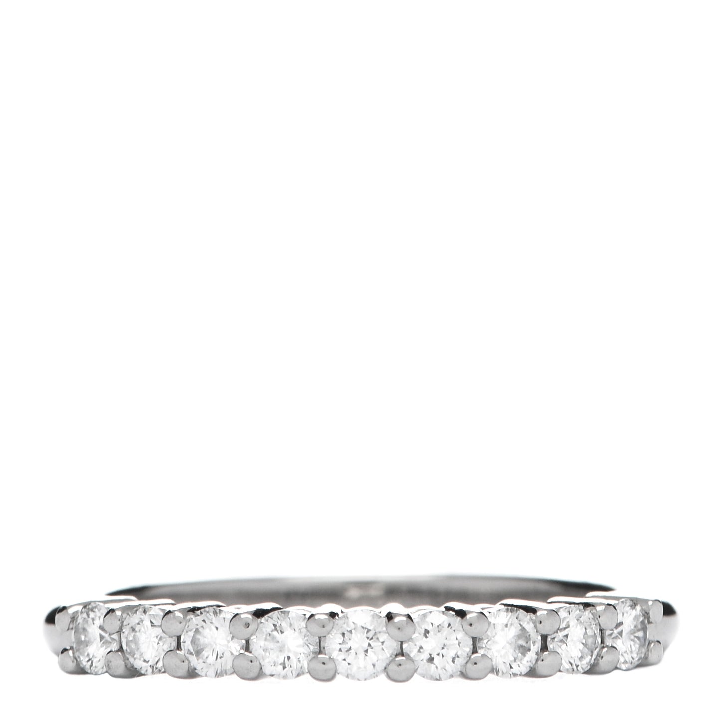 Platinum Diamond .27ct 2.2mm Half Circle Embrace Band Ring 47 4.25