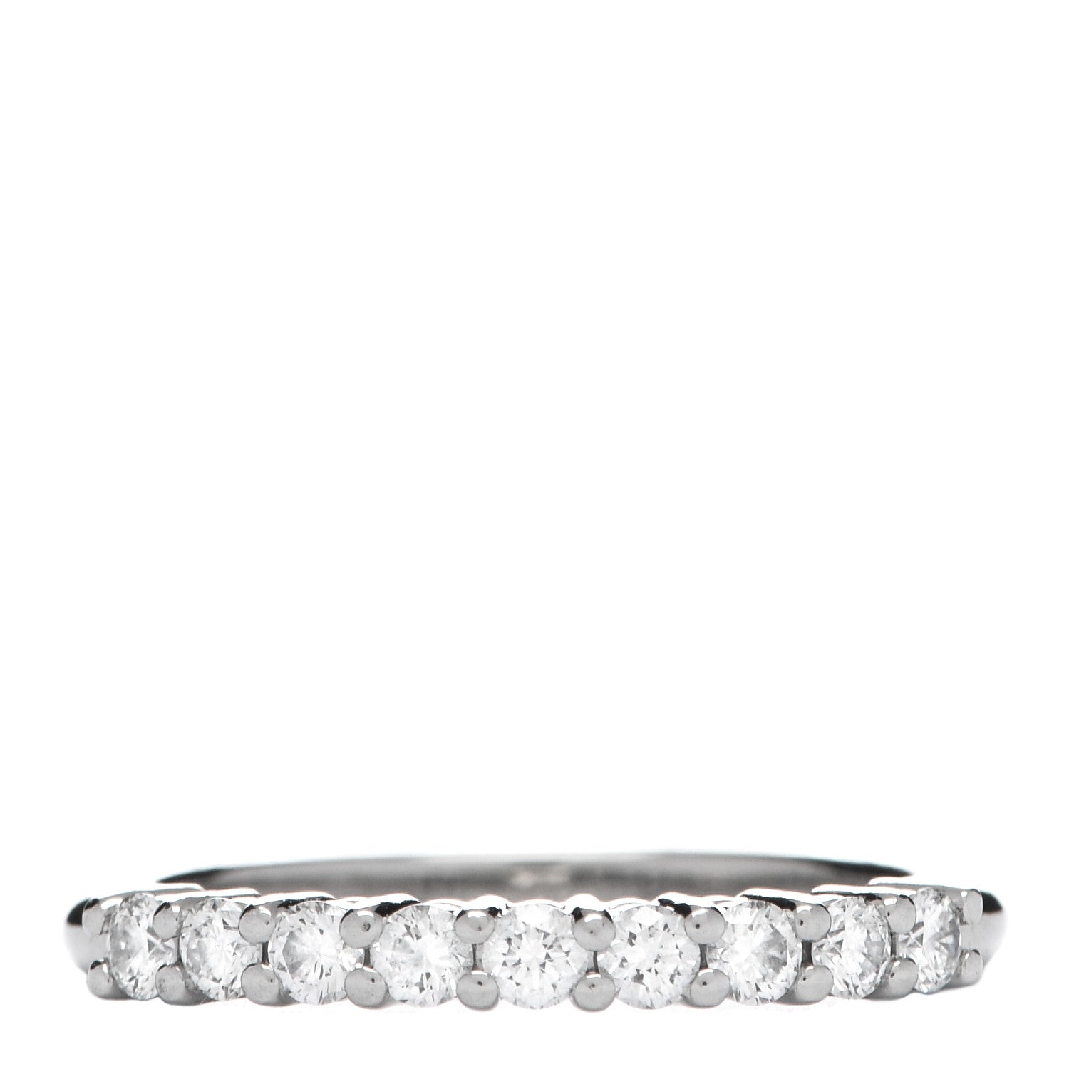 Tiffany Platinum Diamond .27ct 2.2mm Half Circle Embrace Band Ring 47 4.25 1 of 5