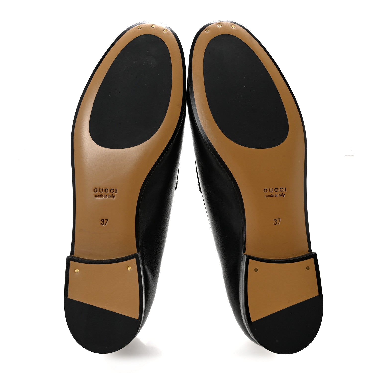 Gucci Calfskin Womens Jordaan Loafers 37 Black 6 of 10