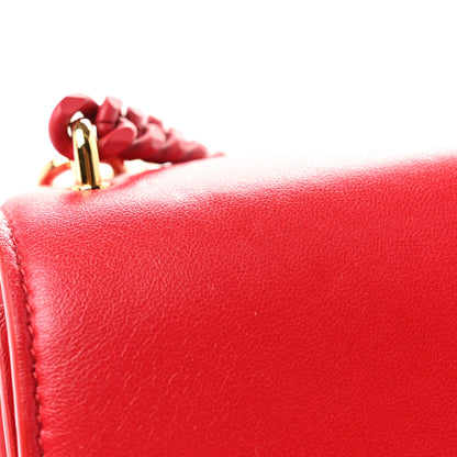 Bulgari Nappa Monochrome Serpenti Forever Large Maxi Chain Crossbody Bag Red 11 of 15