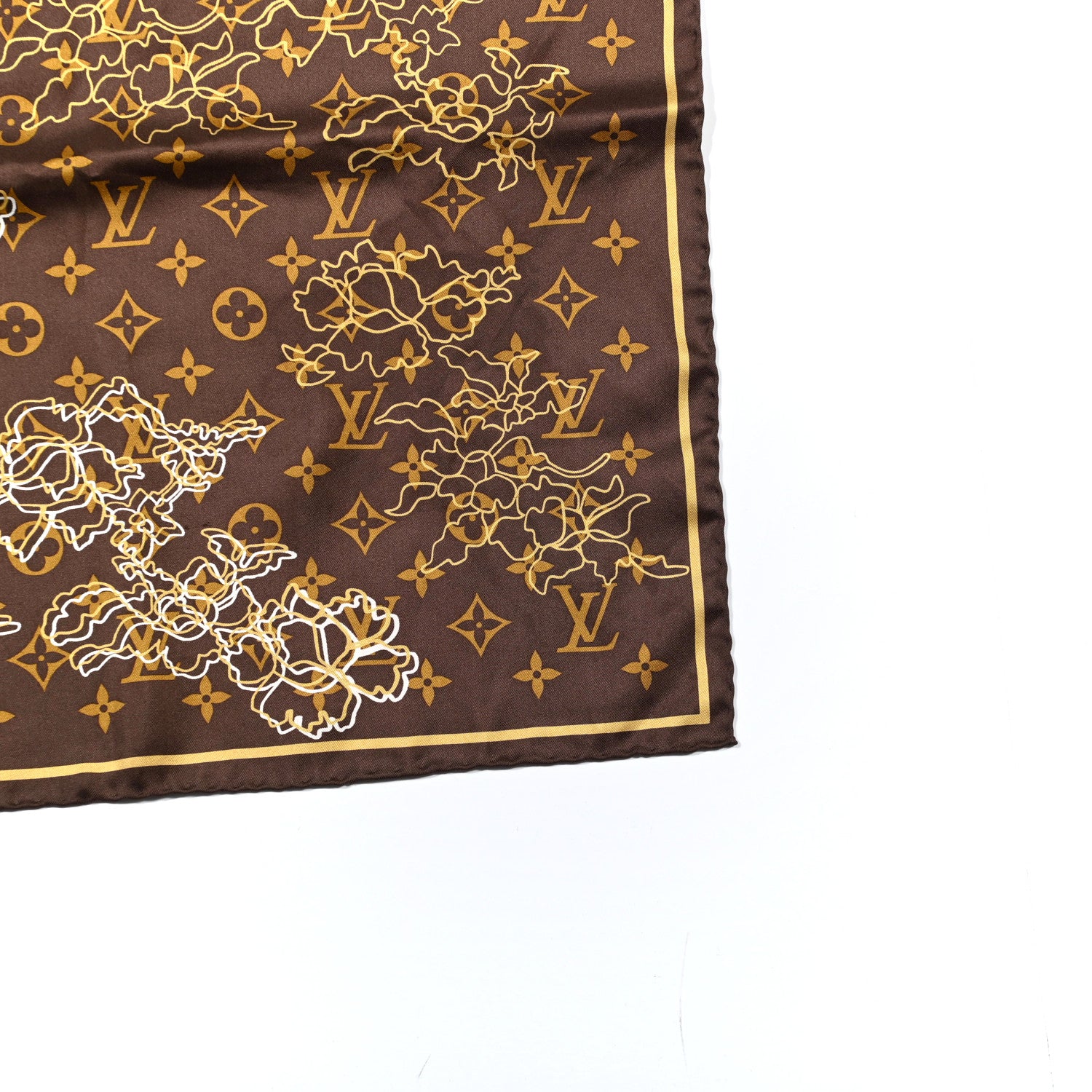 Louis Vuitton Silk Monogram Dentelle Scarf 3 of 4