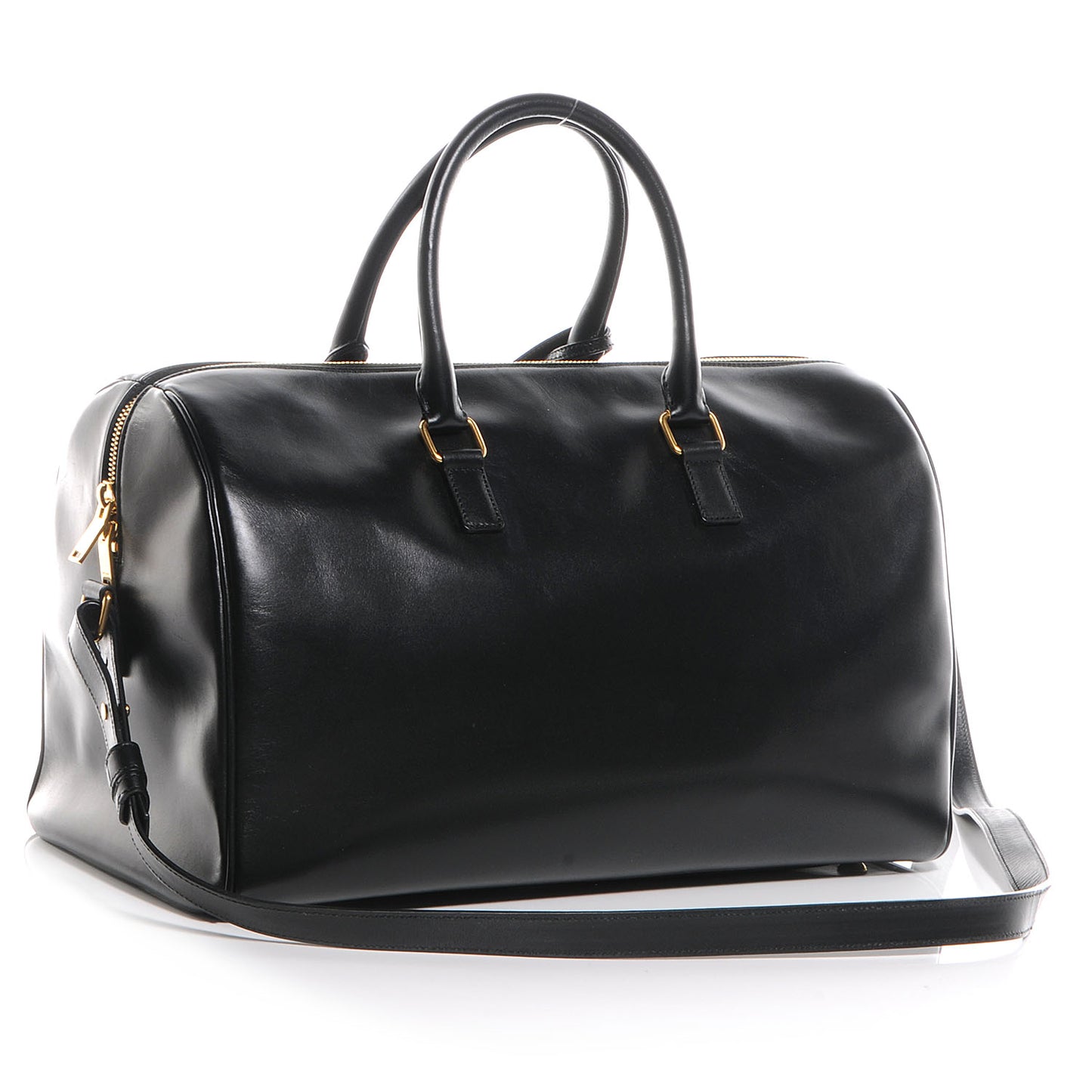 Smooth Leather Classic Duffle 12 Black