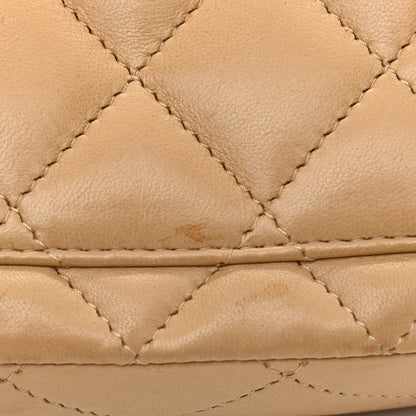 Chanel Lambskin Quilted Mini Messenger Bag Beige 13 of 15