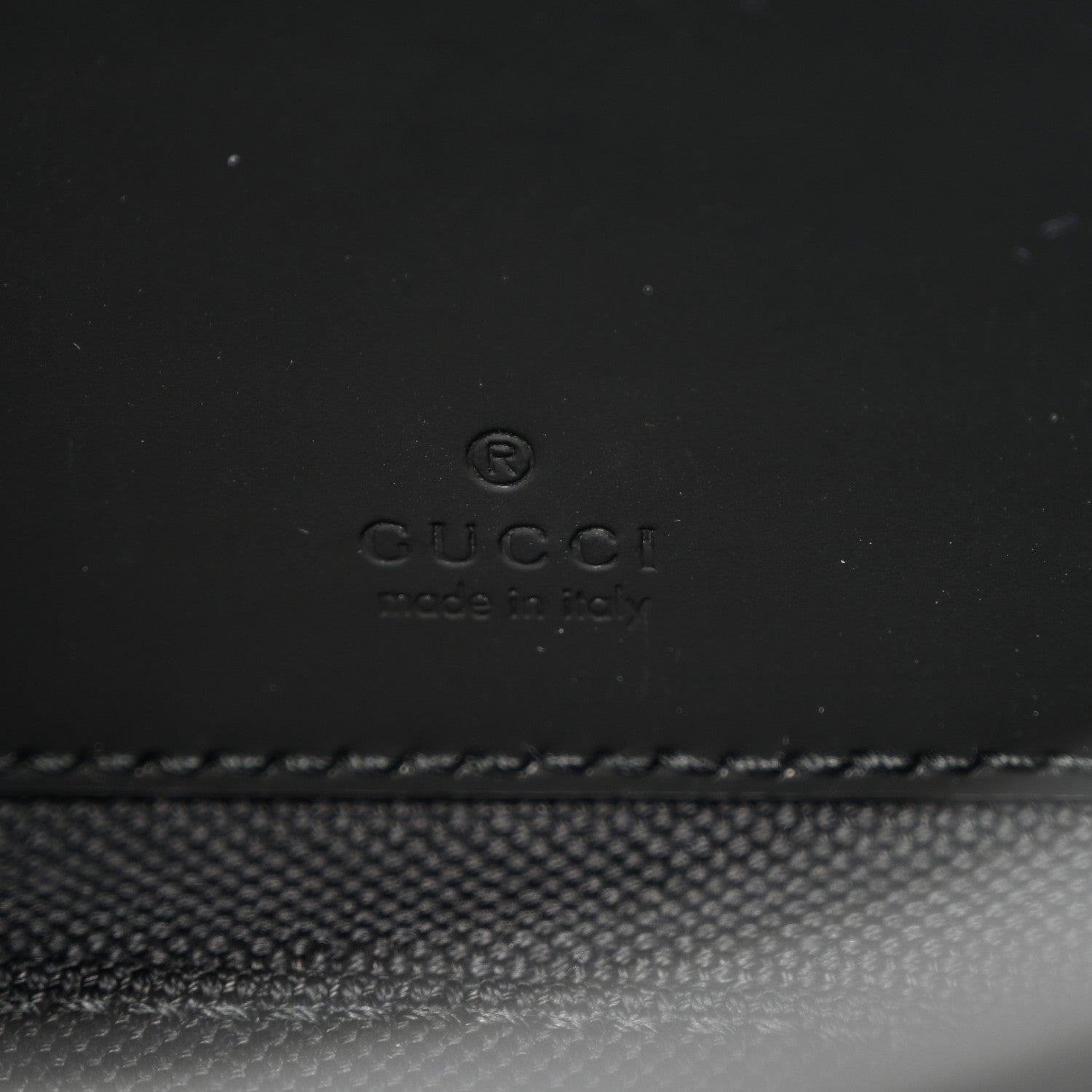 Gucci Rubber Effect Calfskin GG Mini Messenger Bag Black 6 of 10