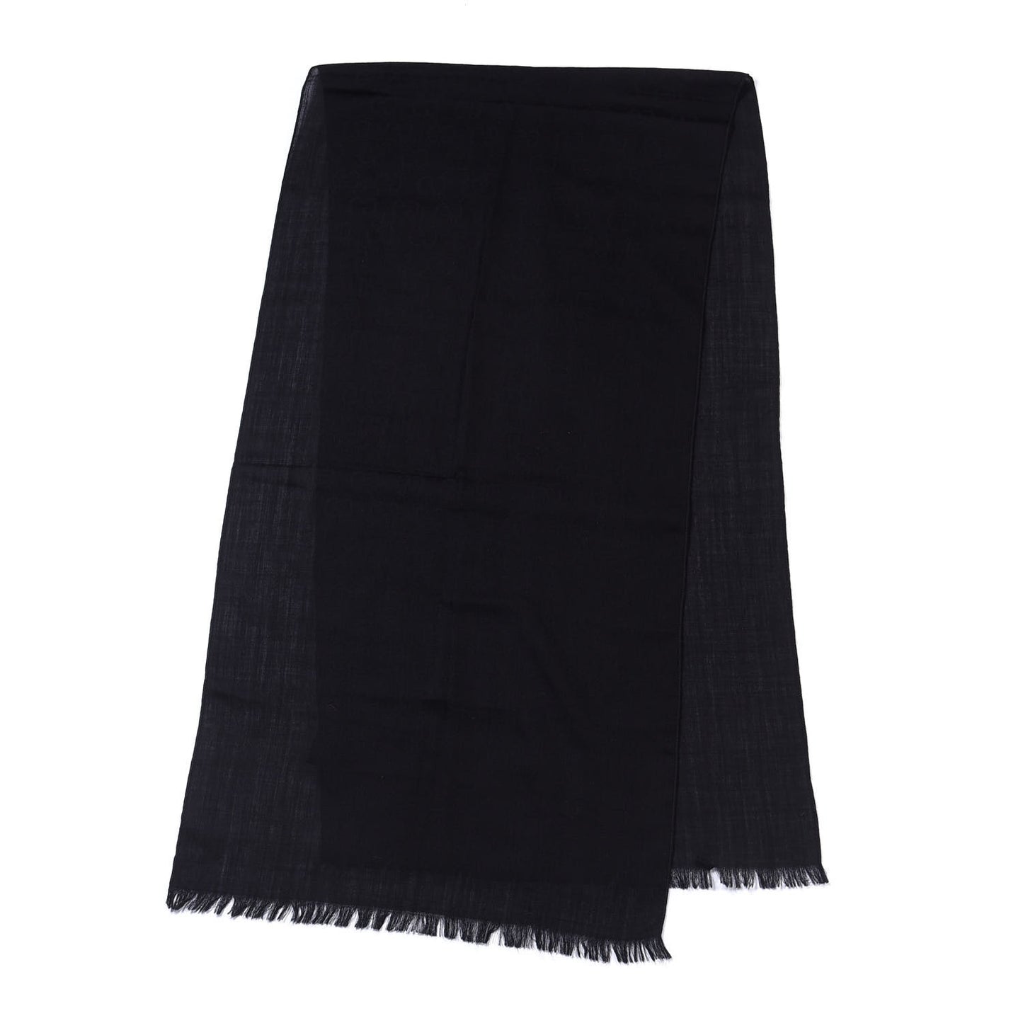 Wool Silk GG Monogram GGNat Scarf Black