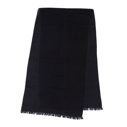 Gucci Wool Silk GG Monogram GGNat Scarf Black 2 of 4