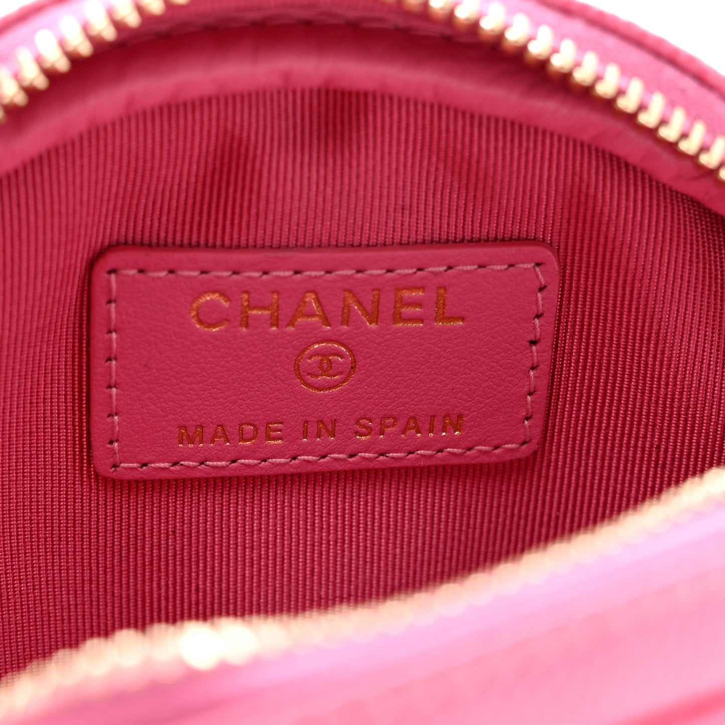 Caviar Quilted Zip Around Classic Coin Purse Pink