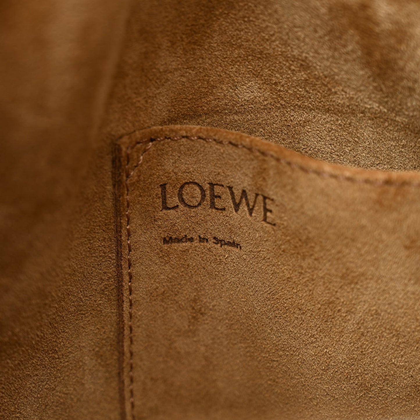 Canvas Calfskin Balloon Bucket Bag Ecru Tan