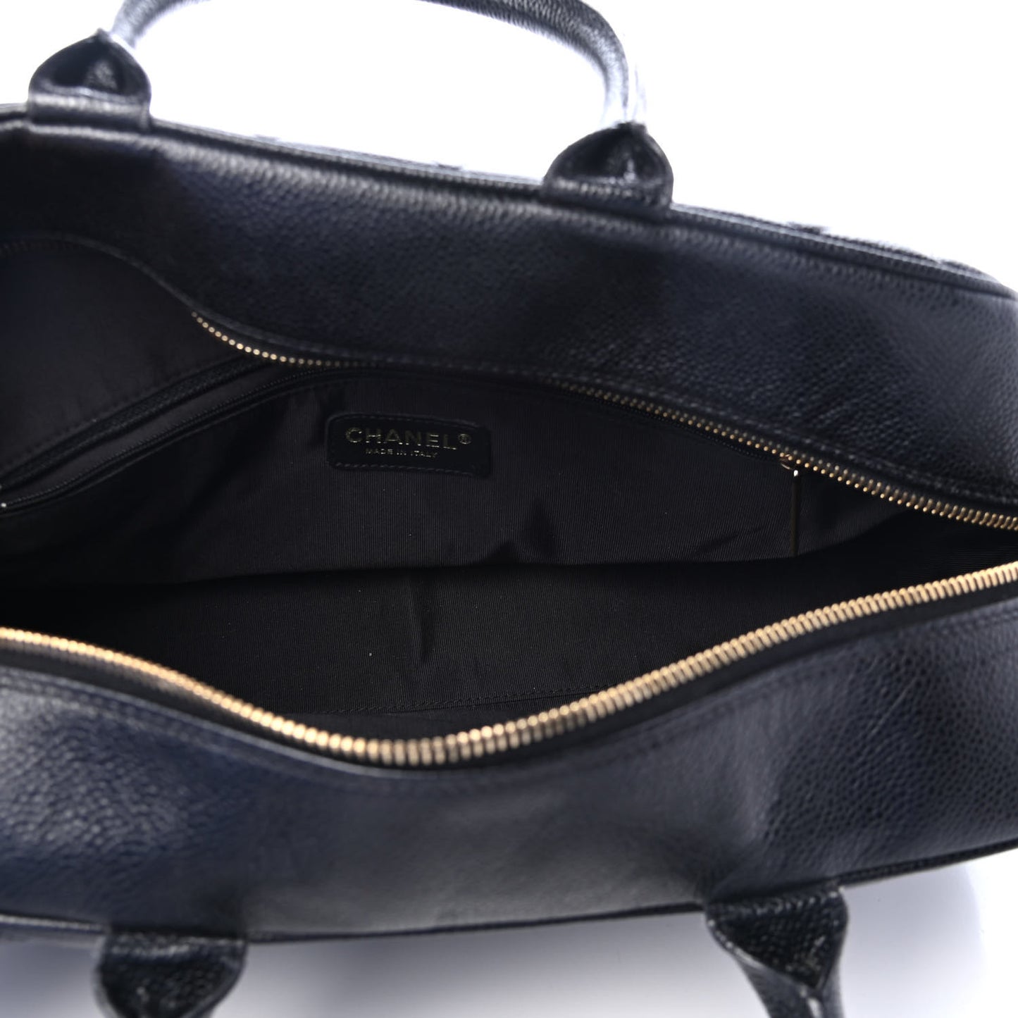 Caviar Quilted Large Bowler Black