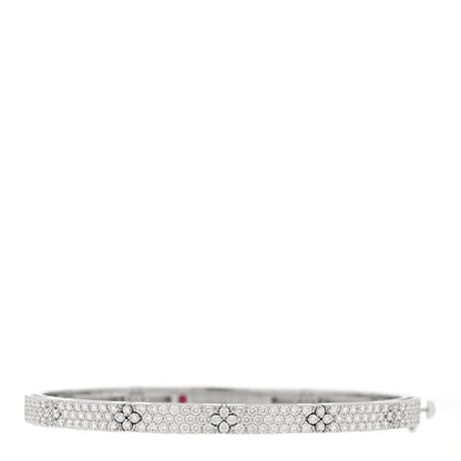 Roberto Coin 18K White Gold Diamond 1.45ctw Love in Verona Pave Bangle Bracelet 1 of 4