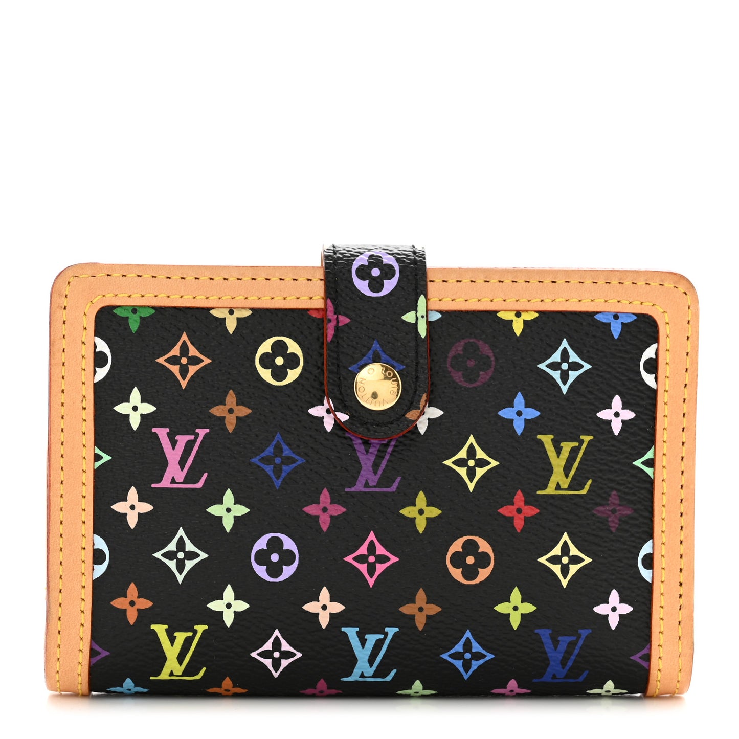 Monogram Multicolor French Purse Wallet Black