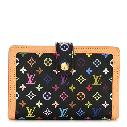 Louis Vuitton Monogram Multicolor French Purse Wallet Black 1 of 7