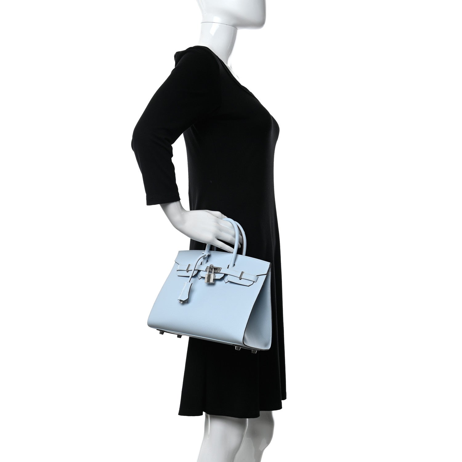 Hermes Epsom Birkin Sellier 25 Bleu Brume 2 of 11