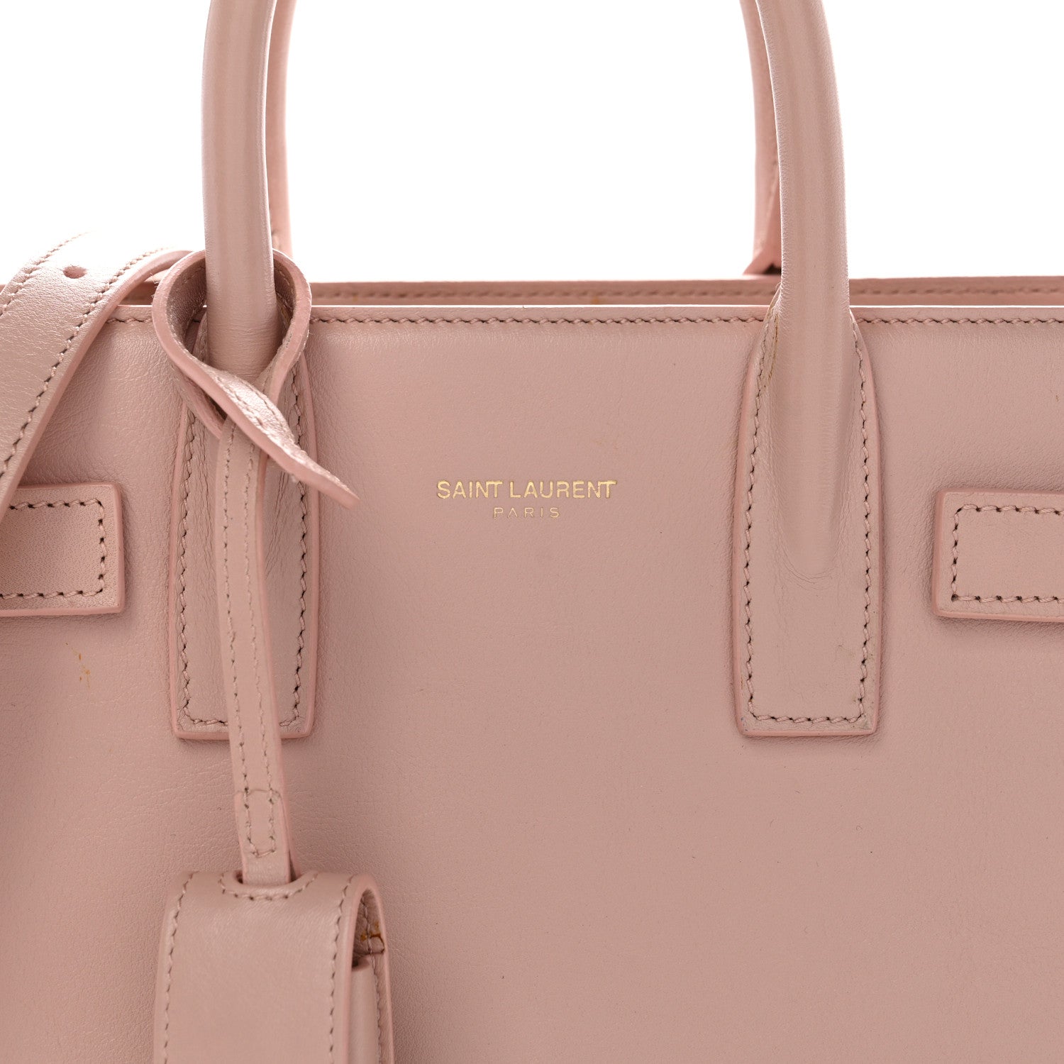 Saint Laurent Calfskin Nano Sac De Jour Pale Pink 7 of 11