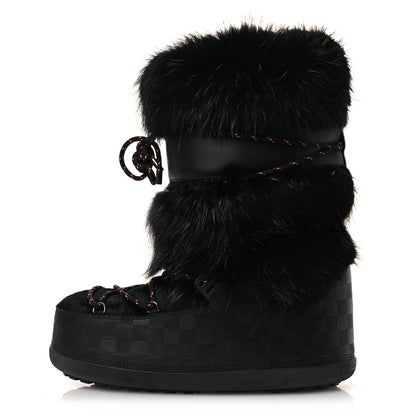 Louis Vuitton Damier Infini Fur Mens Snowstorm Boot 9 Black 1 of 9