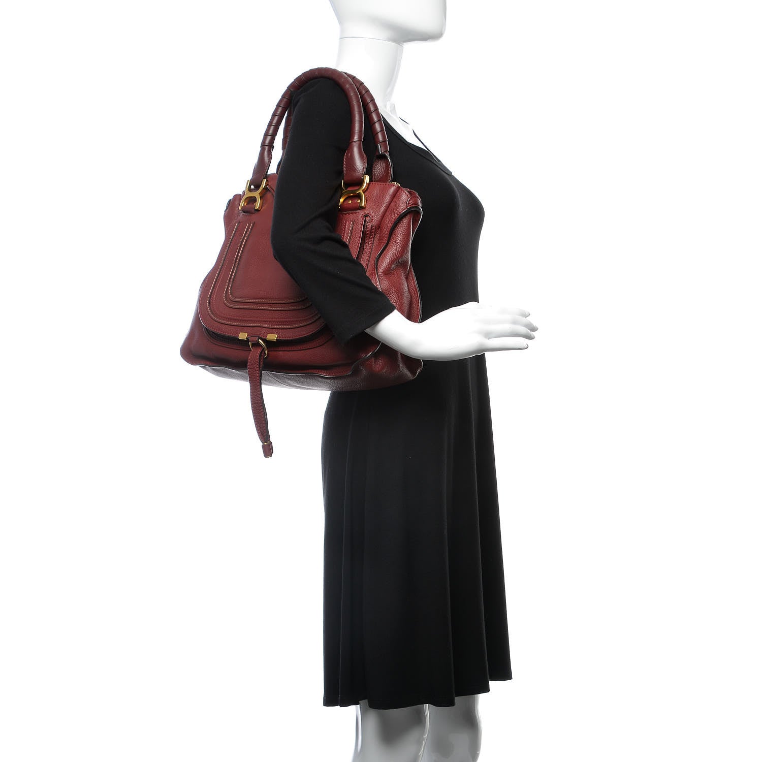 Chloe Calfskin Medium Marcie Satchel Cocoa 2 of 7