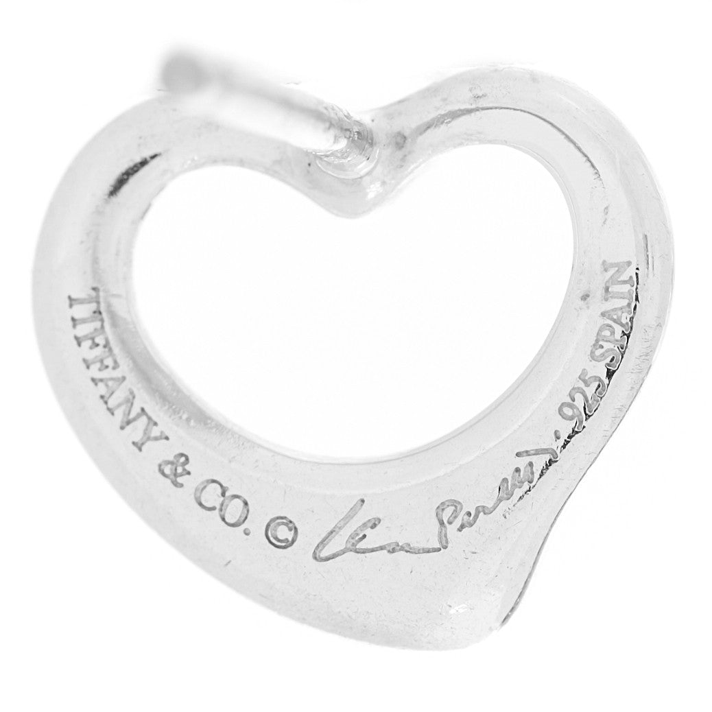 Tiffany Sterling Silver 11mm Elsa Peretti Open Heart Earrings 3 of 3