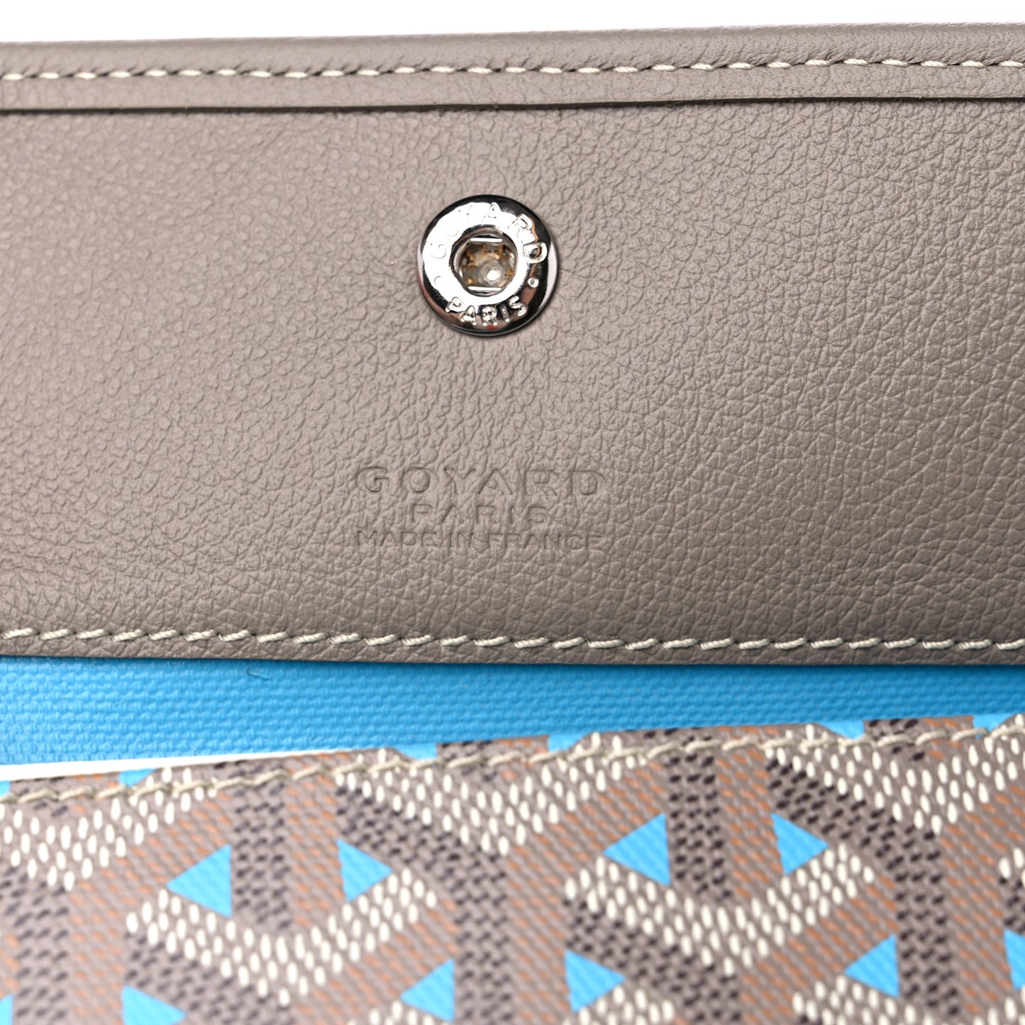 Goyardine Saint Louis Claire Voie PM Grege Turquoise
