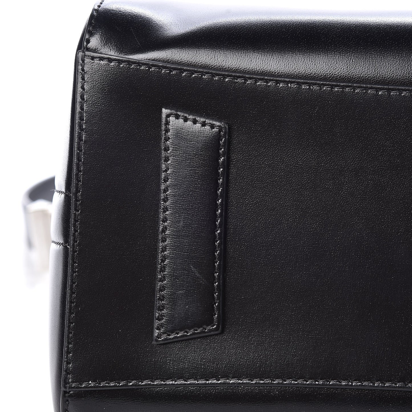 Shiny Lord Calfskin Small Antigona Black