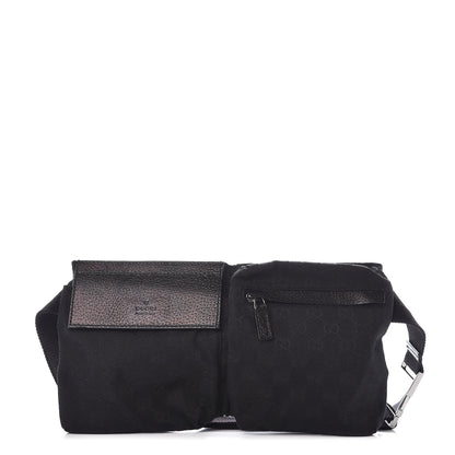 Gucci GG Monogram Double Pocket Belt Bag Black 1 of 12
