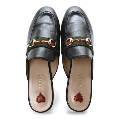 Gucci Malaga Kid Web Womens Princetown Slippers 37 Black 2 of 9