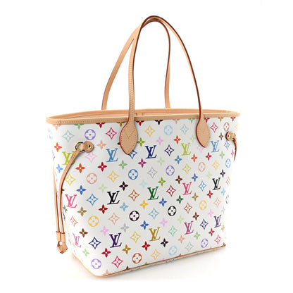 Louis Vuitton LV X TM Monogram Multicolor Neverfull MM White 3 of 9
