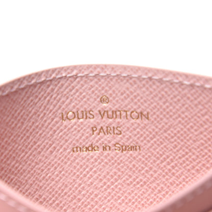 Louis Vuitton Damier Ebene Studded Card Holder Rose Ballerine 6 of 7