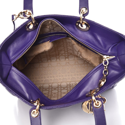 Christian Dior Lambskin Cannage Large Lady Dior Purple 5 of 13