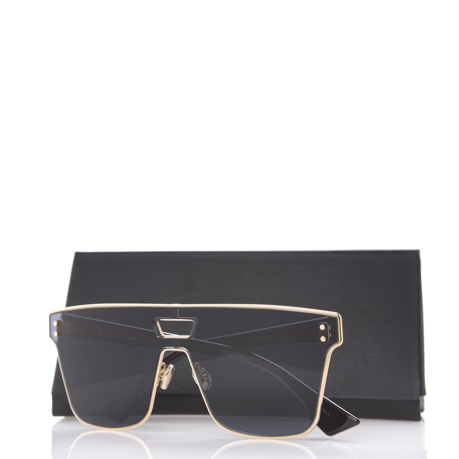 Christian Dior Diorizon1 Mirrored Sunglasses Gold 9 of 9