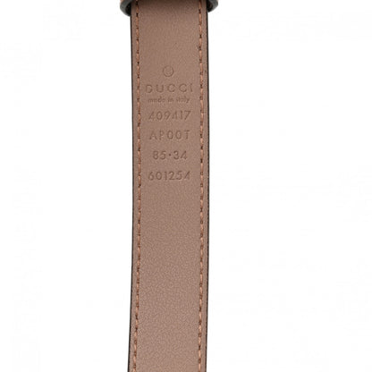 Gucci Calfskin Double G 20mm Belt 85 34 Porcelain Rose 3 of 6