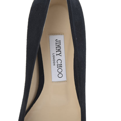 Jimmy Choo Suede Crystal Mirele Ballet Flat 37 Black 8 of 12