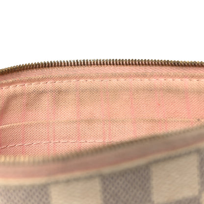 Louis Vuitton Damier Azur Neverfull MM GM Pochette Rose Ballerine 8 of 9