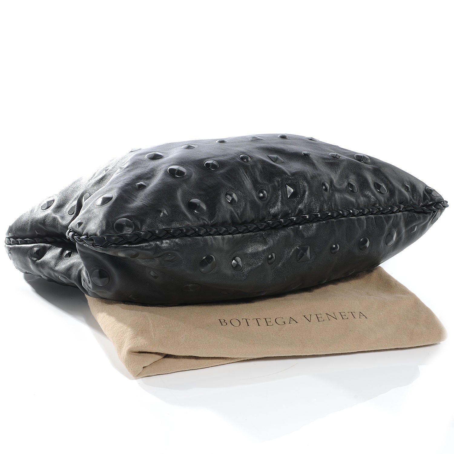 Bottega Veneta Nappa Intrecciato Studded Hobo Nero 4 of 7