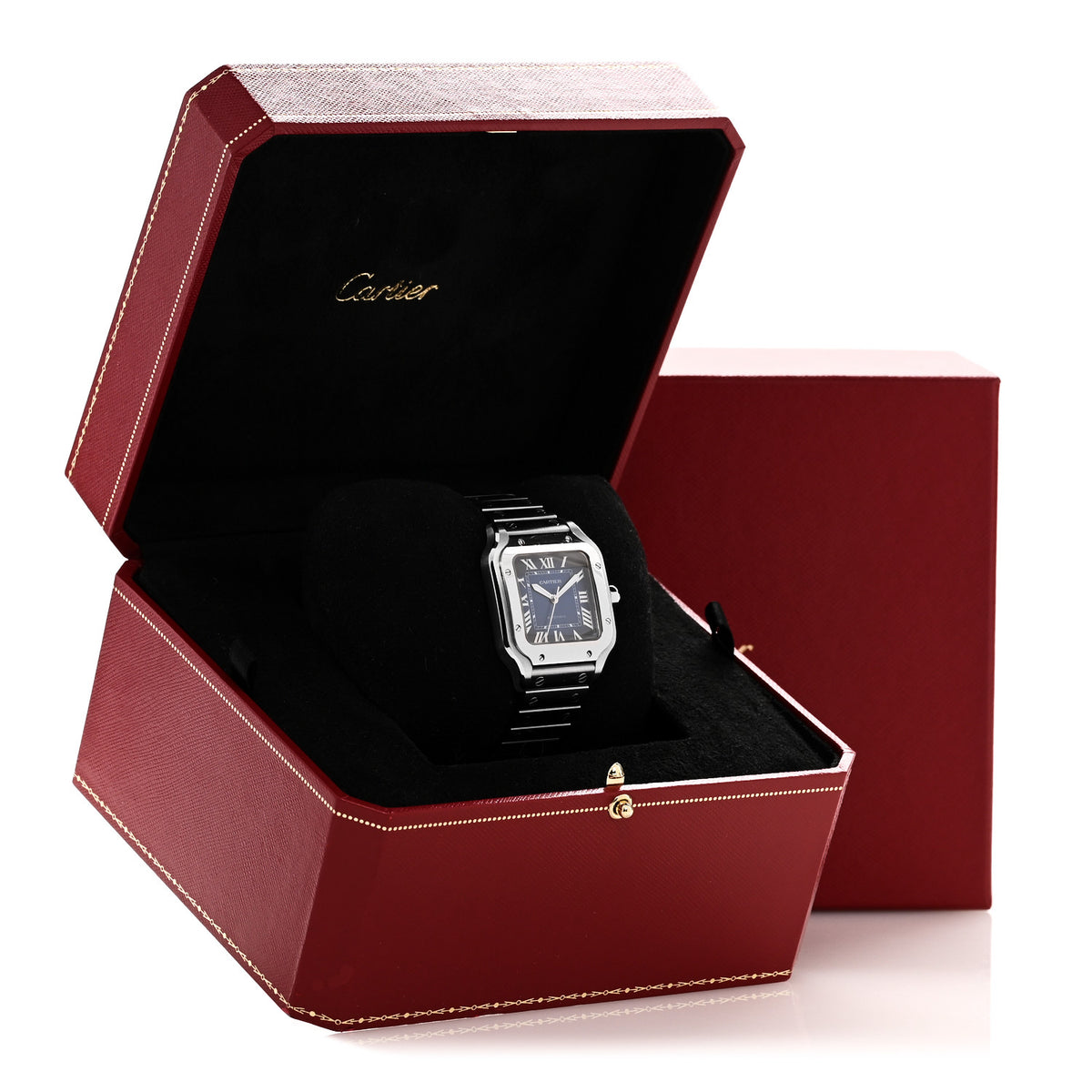 Cartier Stainless Steel 35mm Santos de Cartier Automatic Watch Blue 5 of 5