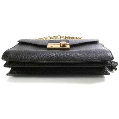 Prada Leather Berlino Sound Clutch Bag Black 4 of 9