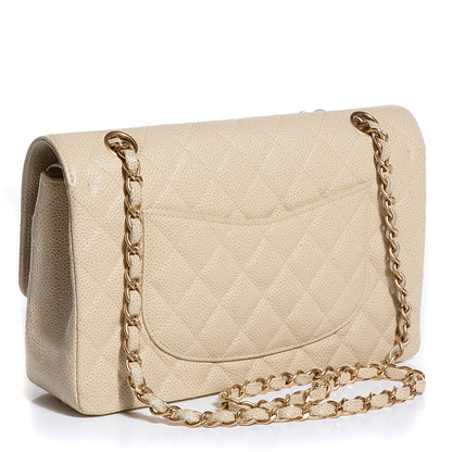 Chanel Caviar Quilted Medium Double Flap Beige Clair 3 of 8